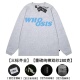 百搭美式 WHOOSIS t恤男女春秋打底衫 8字logo纯色长袖 不知其名