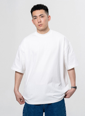 TOPTIER BRO 22SS 定制280g新疆长绒棉短袖T恤男小领口纯色打底衫