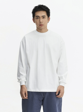 TOPTIER BRO 25AW 260g纯棉长袖T恤男基础款内搭舒适小领口打底衫