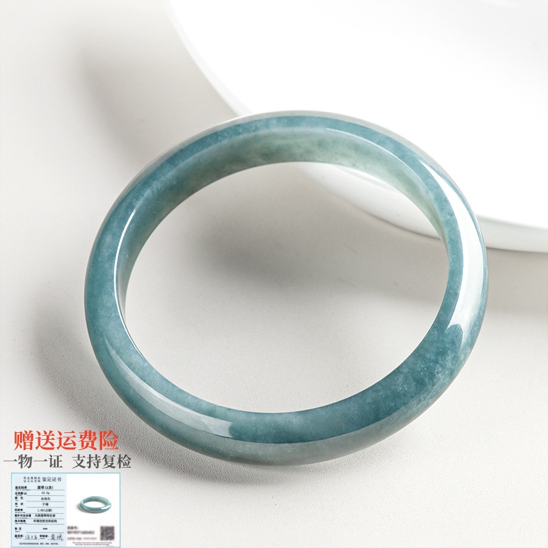 正品保真天然翡翠糯种玉石手镯
