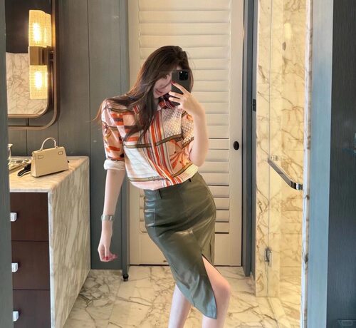 【高品质实拍yb】轻奢法式高级感老钱风印花长袖衬衫洋气丝滑衬衣