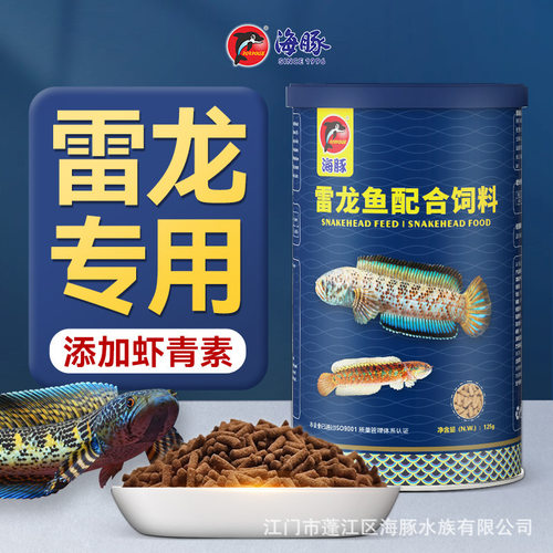 海豚雷龙鱼饲料七彩雷龙鱼阿萨姆黄金眼镜蛇雷龙增色鱼粮专用鱼食
