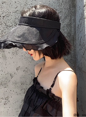 日本RX遮阳空顶帽防晒帽子女棉麻旅游太阳帽折叠紫外线百搭布帽