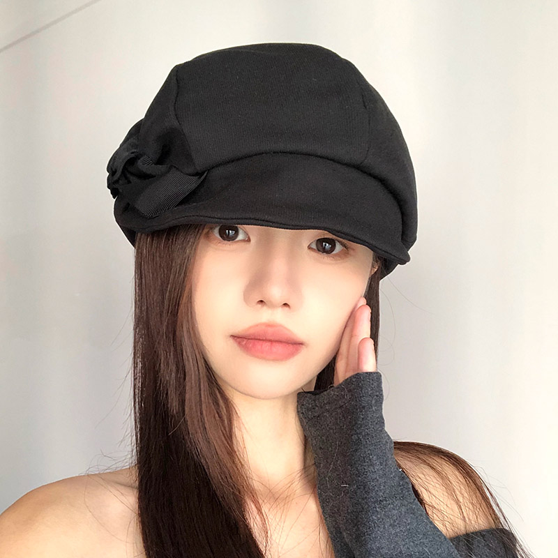 日本RX日系复古蝴蝶结八角帽女秋冬气质鸭舌帽文艺报童画家帽子