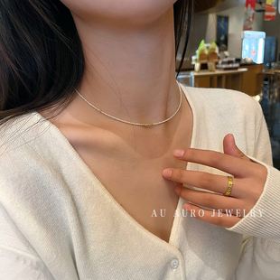 【18K金定制】天然珍珠不规则keshi超细小米珠baby淡水无核1-2mm