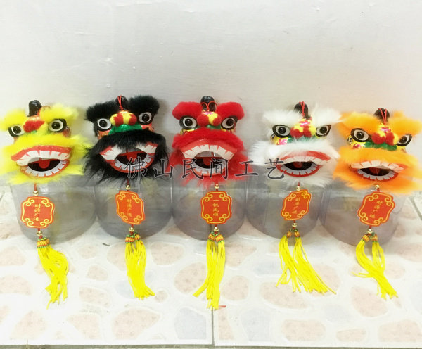 佛山醒狮头舞狮子吊挂件摆件手工图片