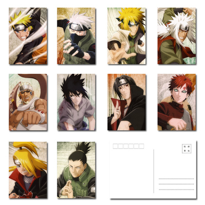 包邮火影忍者明信片/火影明信片/鸣人佐助鼬我爱罗四代目明信片