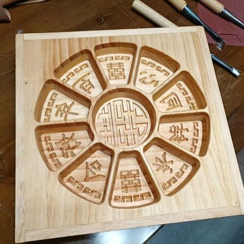 新式蒸米糕模具加厚八珍糕中式重阳糕状元糕模具方糕桂花糕实木模