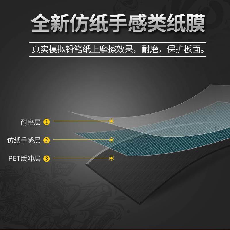 高漫1060pro数位板贴膜M6手绘板石墨保护膜绘画板防刮防滑类纸膜