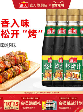 海天烧烤汁230ml烧烤调料奥尔良烤鸡翅鱼腌料烤肉调味料酱料
