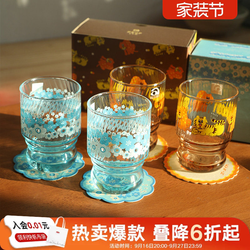 日本进口复古怀旧玻璃杯套装