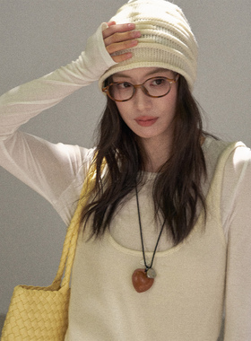 FUTURE BEATS 松弛感重磅全羊毛堆堆帽宽松修饰脸型针织护耳冷帽