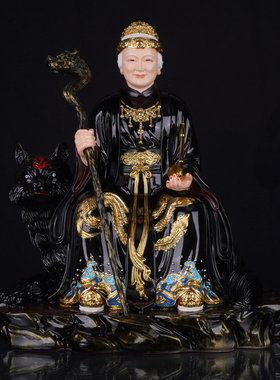 黑妈妈像树脂彩绘坐黑狐狸黑老太太神像摆件四大家族像体供奉家用