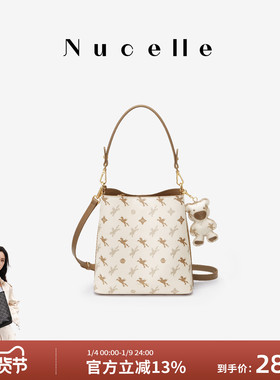 NU纽芝兰包包女2025新款女士高级感斜挎水桶包大容量手提单肩包