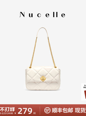 NU纽芝兰腋下链条包包2026新款小香风菱格单肩斜挎包百搭通勤女包