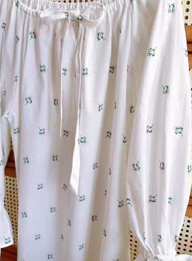 纯棉法式性感复古睡裙秋夏宫廷风长款睡衣仙女生宽松家居服可外穿