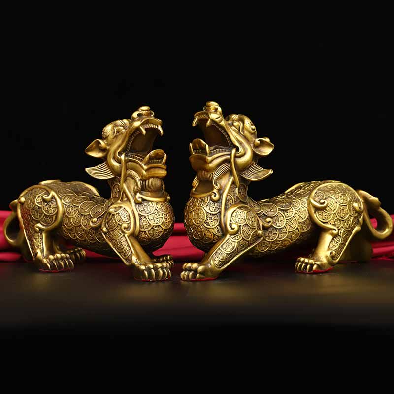 纯铜貔貅摆件镇宅风水装饰品客厅办公室店铺聚财铜貔貅