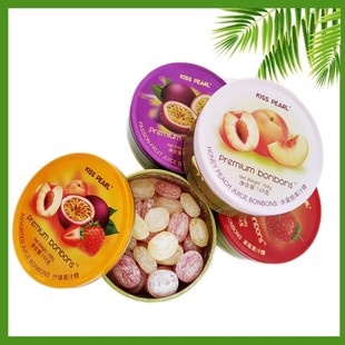 KISS 休闲食品糖果 PEARL咖仕卜什锦果汁糖168g百香果草莓蜜桃盒装