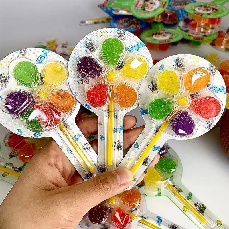 马大姐风车棒棒糖欢心小风车造形水果味软糖棒棒糖儿童玩具糖