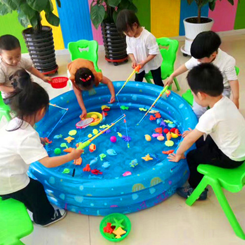 广场摆摊游乐场儿童钓鱼玩具池套装1-3-6岁小孩戏水磁性感发光鱼|msdalam kategori Toy/bayi/teka-teki/blok bangunan/model, manik/teka-teki/Pasangan/pemasangan/Pukul mainan, Mainan memancing - dari Buy2taobao.com untuk memberikan perkhidmatan ejen Taobao profesional membeli