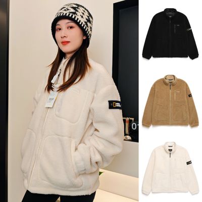 国家地理24款经典男女运动休闲立领半高领抓绒衣保暖夹克外套