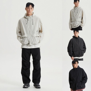 BALANCE NB男夏休闲连帽防晒梭织薄风衣皮肤衣外套 韩国NEW 正品