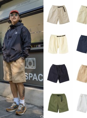 王一博同款！正品GRAMICCI/小野人可调腰男女山系纯棉斜纹布短裤