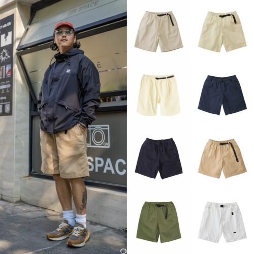 王一博同款！正品GRAMICCI/小野人可调腰男女山系纯棉斜纹布短裤