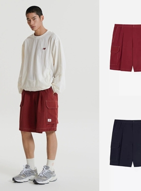 反季特价正品NEW BALANCE/NB韩国25夏男尼龙百搭5分运动工装短裤