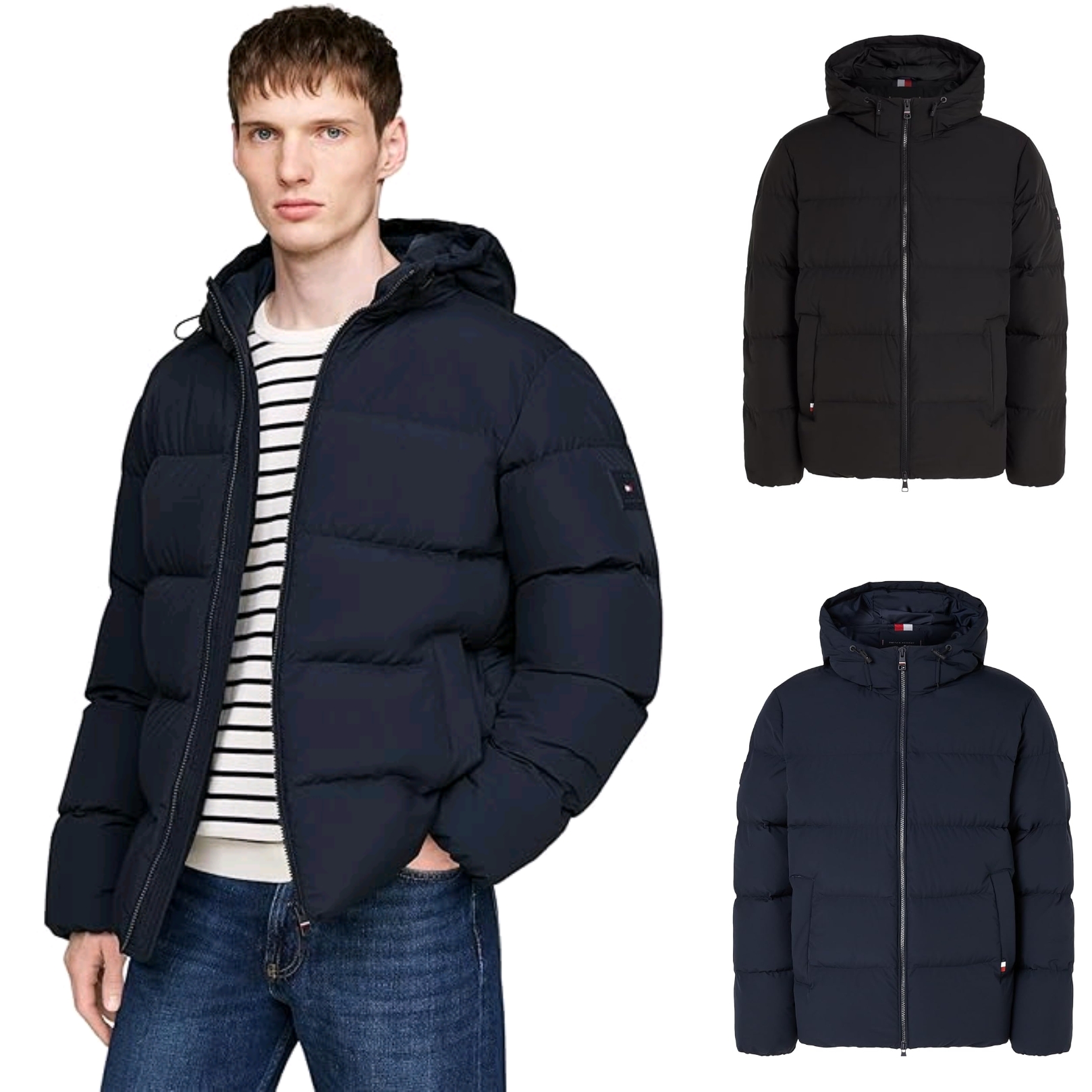 90绒！汤米Tommy Hilfiger超轻盈男女保暖防风防水鸭绒连帽羽绒服