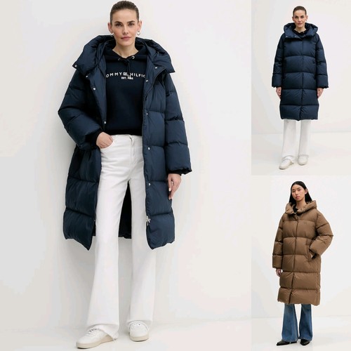 超仙超出片！正品TOMMY汤米巨厚90绒冬轻盈云朵泡芙超长款羽绒服