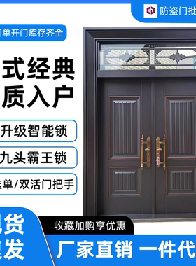 农村大门防晒堂屋入户防盗门自建房四开子母门办公室双开门定制