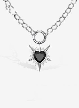 荆棘的心项链女爱心毛衣链秋冬小众设计高级感百搭2022年新款