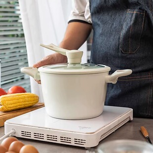 24cm 加深大容量陶瓷不粘汤锅20 高颜值可立盖汤锅 无化学涂层