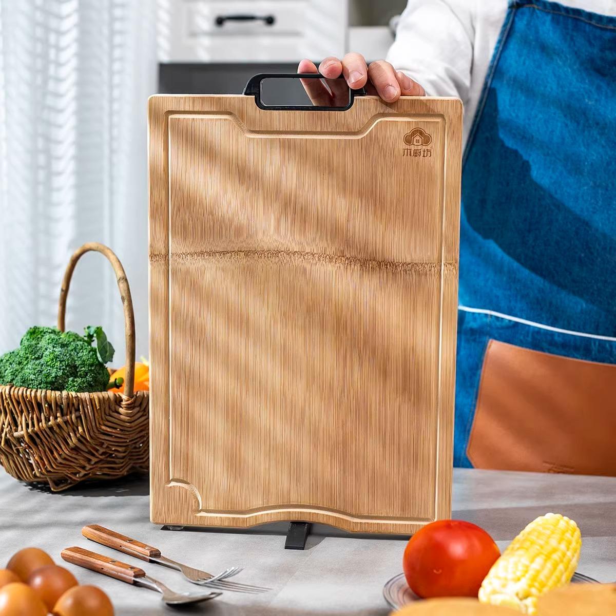 表面无胶水 双面整竹砧板 可站立加厚切菜板 家用厨房砧板