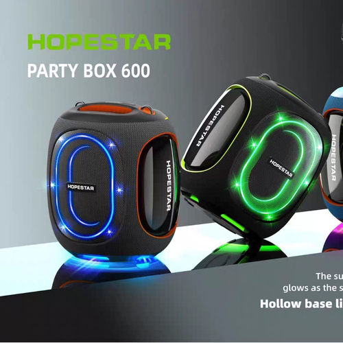 华达PARTY BOX 600无线蓝牙音箱300W大功率户外广场舞KTV车载音箱