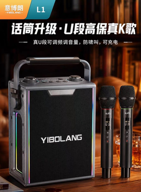 意博朗L1户外220W大功率低音炮广场舞音箱 露营便携式K歌直播音响