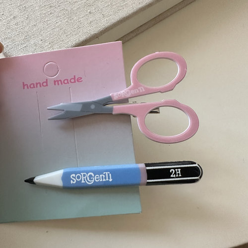 李兰迪同款剪刀铅笔发夹个性创意边夹侧边刘海夹发卡搞怪趣味发卡