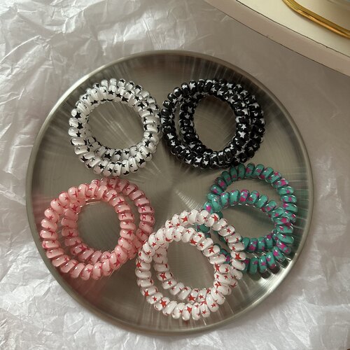 韩国五角星无痕发绳学院风甜妹