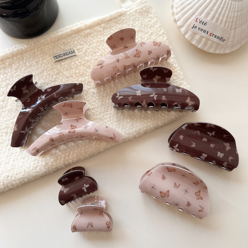 东方美学复古新中式蝴蝶醋酸抓夹