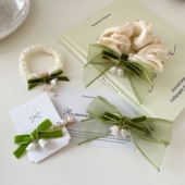 仙气铃兰花蝴蝶结发绳橡皮筋发圈女高弹力耐用扎头头绳发夹发子