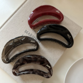 韩国新款 半圆加厚耐摔高品质抓夹复古百搭发夹发量多大抓夹鲨鱼夹