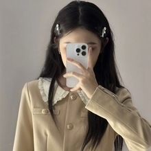 超闪水钻小蝴蝶结刘海夹前额小号发夹碎发侧边发卡鸭嘴夹边夹卡子