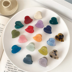 可爱甜美少女爱心小抓夹简约百搭醋酸发夹网红边夹刘海夹小卡子