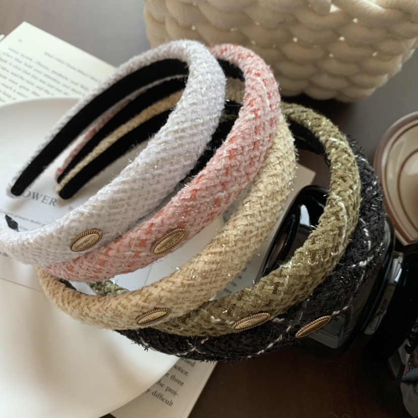 法式小香风粗花呢发箍