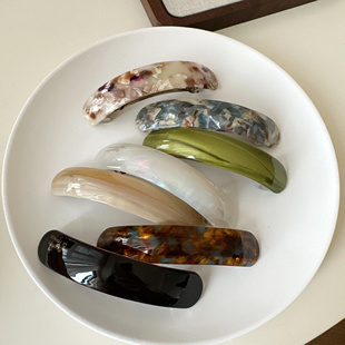 日韩高级感醋酸一字夹发卡后脑勺弹簧夹横夹头饰气质简约盘发发夹