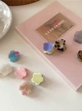 可爱醋酸花朵小号抓夹甜美少女系对夹刘海夹日系发夹侧边碎卡子