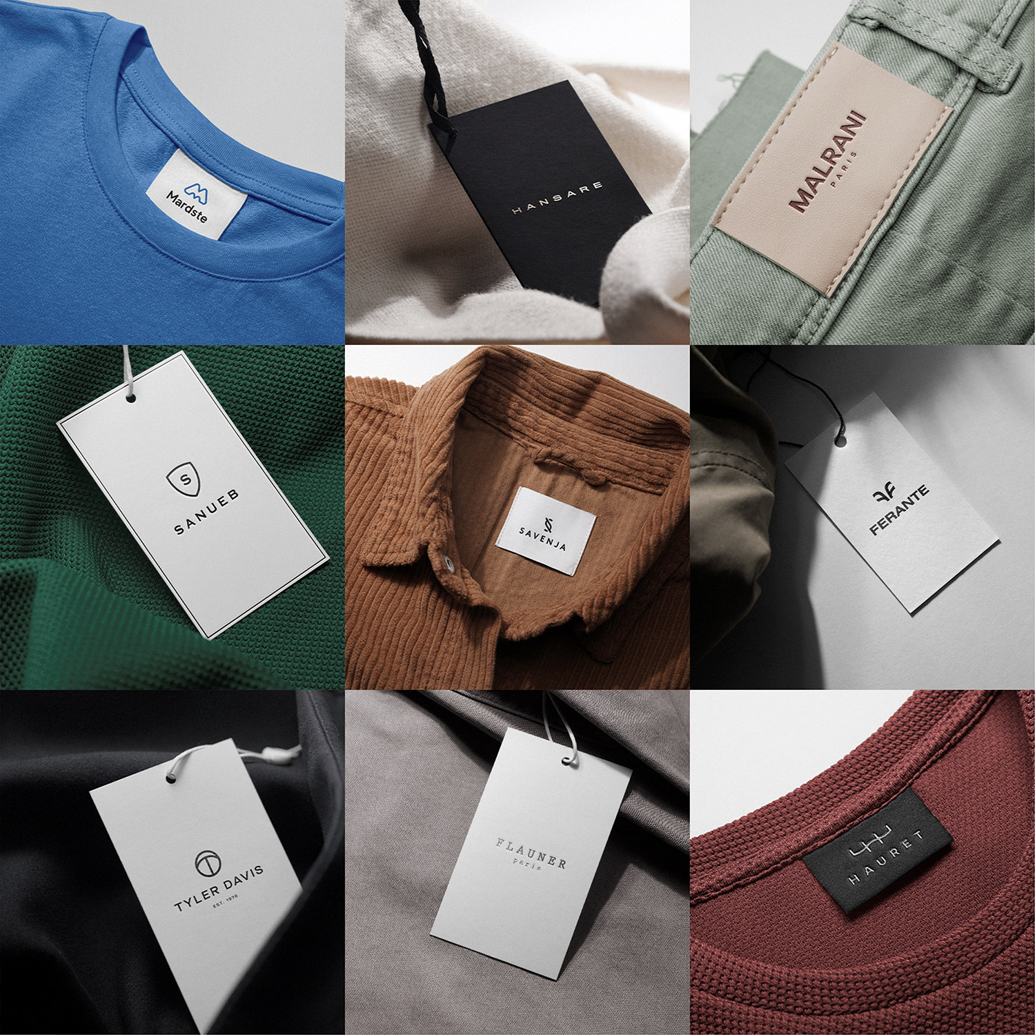 30款高级质感服装标牌吊牌标牌标签效果logopsd样机设计素材