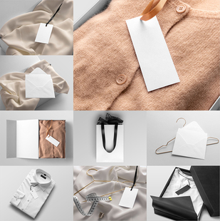 32款品牌服饰服装品牌VI样机全案设计样机PSD设计素材智能替换