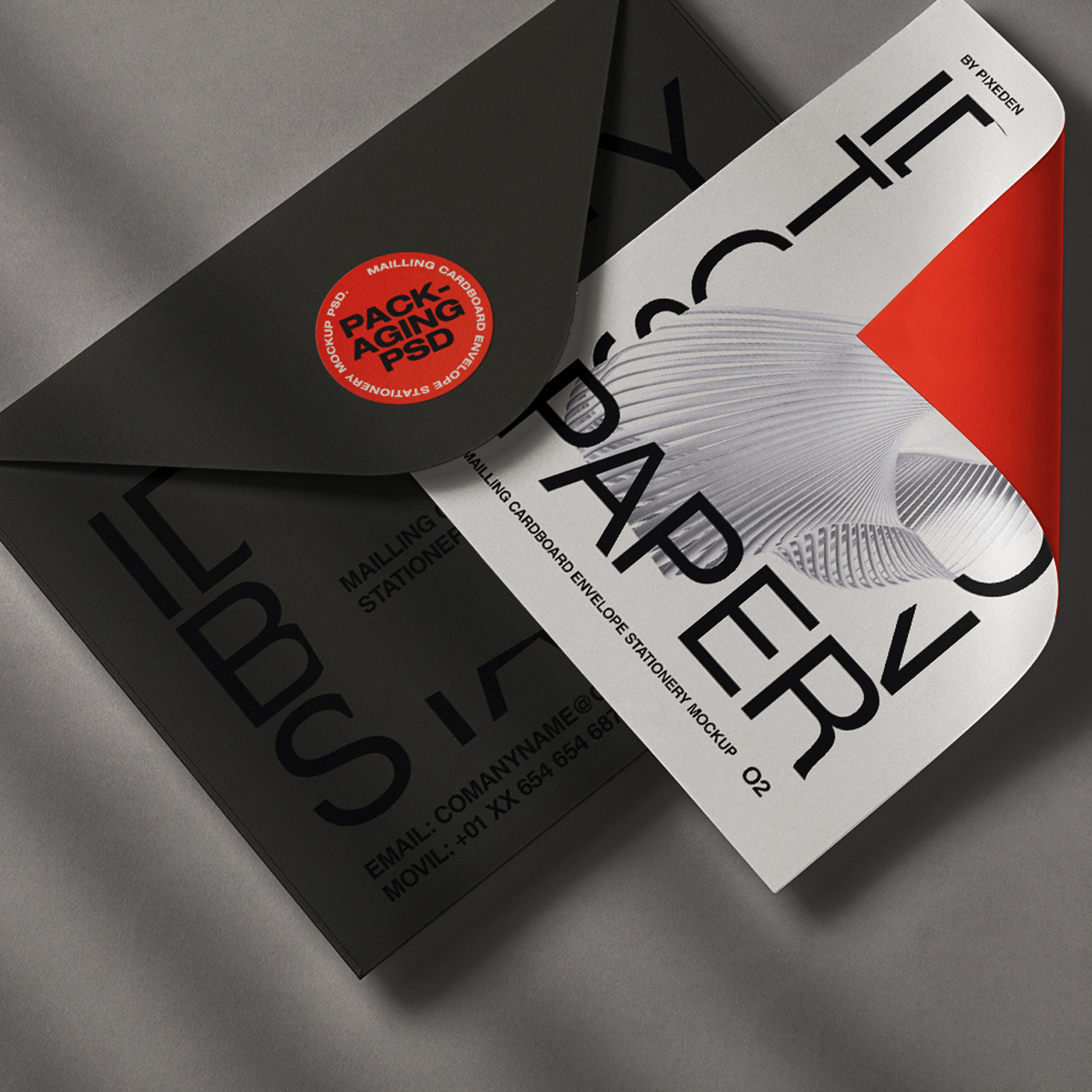 一款明信片信封邀请函传单海报单页vi品牌设计展示psd样机贴图vi